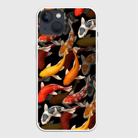 Чехол для iPhone 13 с принтом Карпы кои | Японские карпы в Кировске,  |  | восточные карпы | восточные рыбки | западные карпы | западные рыбы | карпы | карпы кои | кои | морские жители | рыбы | рыбы паттерн | японские карпы | японские кои
