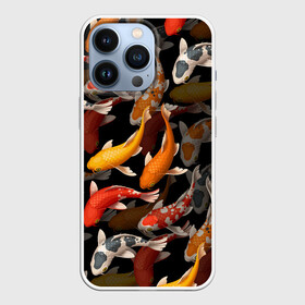 Чехол для iPhone 13 Pro с принтом Карпы кои | Японские карпы в Кировске,  |  | восточные карпы | восточные рыбки | западные карпы | западные рыбы | карпы | карпы кои | кои | морские жители | рыбы | рыбы паттерн | японские карпы | японские кои