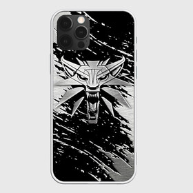 Чехол для iPhone 12 Pro с принтом THE WITCHER LOGO STEEL  в Кировске, силикон | область печати: задняя сторона чехла, без боковых панелей | the witcher | ведьмак | железо | зе витчер | игра | компьютерная игра | лого | логотип | сталь