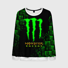 Мужской свитшот 3D с принтом MONSTER ENERGY NEON | МОНСТЕР в Кировске, 100% полиэстер с мягким внутренним слоем | круглый вырез горловины, мягкая резинка на манжетах и поясе, свободная посадка по фигуре | Тематика изображения на принте: monster | monster energy | монстер | монстер енерджи | монстер енэрджи | монстер энерджи | неон | энергетик | энергетический напиток