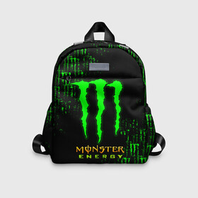 Детский рюкзак 3D с принтом MONSTER ENERGY NEON | МОНСТЕР в Кировске, 100% полиэстер | лямки с регулируемой длиной, сверху петелька, чтобы рюкзак можно было повесить на вешалку. Основное отделение закрывается на молнию, как и внешний карман. Внутри дополнительный карман. По бокам два дополнительных кармашка | Тематика изображения на принте: monster | monster energy | монстер | монстер енерджи | монстер енэрджи | монстер энерджи | неон | энергетик | энергетический напиток