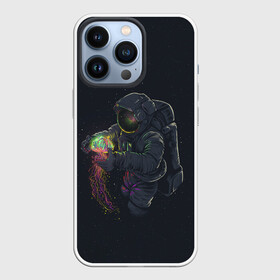 Чехол для iPhone 13 Pro с принтом Космическая медуза в Кировске,  |  | space | галактика | иллюстрация | космонавт | медуза