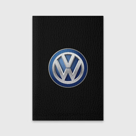 Обложка для паспорта матовая кожа с принтом Volkswagen логотип в Кировске, натуральная матовая кожа | размер 19,3 х 13,7 см; прозрачные пластиковые крепления | Тематика изображения на принте: golf | logo | polo | tuareg | volkswagen | vw | авто | автомобиль | лого | логотип | машина | пассат | поло | сс | тачка | тигуан | туарег | фольксваген | цц