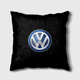 Подушка 3D с принтом Volkswagen логотип в Кировске, наволочка – 100% полиэстер, наполнитель – холлофайбер (легкий наполнитель, не вызывает аллергию). | состоит из подушки и наволочки. Наволочка на молнии, легко снимается для стирки | golf | logo | polo | tuareg | volkswagen | vw | авто | автомобиль | лого | логотип | машина | пассат | поло | сс | тачка | тигуан | туарег | фольксваген | цц