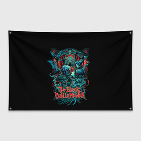 Флаг-баннер с принтом The Black Dahlia Murder в Кировске, 100% полиэстер | размер 67 х 109 см, плотность ткани — 95 г/м2; по краям флага есть четыре люверса для крепления | death metal | tbdm | the black dahlia murder | группы | метал | музыка | рок