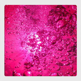 Магнитный плакат 3Х3 с принтом Розовые Пузырьки в Кировске, Полимерный материал с магнитным слоем | 9 деталей размером 9*9 см | Тематика изображения на принте: абстрактный розовый | неоновый розовый | розовая вода | розовый мир