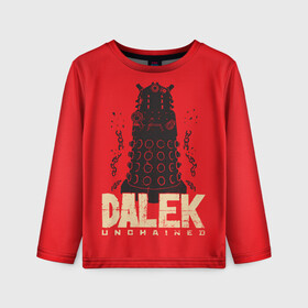 Детский лонгслив 3D с принтом Dalek в Кировске, 100% полиэстер | длинные рукава, круглый вырез горловины, полуприлегающий силуэт
 | doctor who | serial | доктор кто | путешествия во времени | сериал | сериалы | фантастика