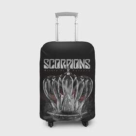 Чехол для чемодана 3D с принтом SCORPIONS в Кировске, 86% полиэфир, 14% спандекс | двустороннее нанесение принта, прорези для ручек и колес | chainge | forever | germany | grunge | king | metal | music | punk | return | rock | scorpions | wind | ветер | германия | гранж | корона | метал | панк | перемен | рок | скорпионс | хард рок