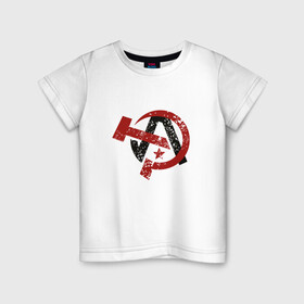 Детская футболка хлопок с принтом АНАРХИЯ | ANARCHY (Z) в Кировске, 100% хлопок | круглый вырез горловины, полуприлегающий силуэт, длина до линии бедер | anarchy | riot | rock | анархизм | анархистская символика | анархия | безвластие | безначалие | безначальство | бунт | знаки | независимость | неподвластность | панки | рок | символ