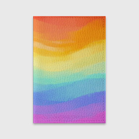 Обложка для паспорта матовая кожа с принтом РАДУЖНЫЕ ВОЛНЫ | RAINBOW WAVES (Z) в Кировске, натуральная матовая кожа | размер 19,3 х 13,7 см; прозрачные пластиковые крепления | Тематика изображения на принте: color | paint | rainbow | rainbow waves | waves | волны | краска | радуга | радужная | радужные волны | цветная | яркая