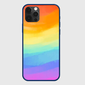 Чехол для iPhone 12 Pro с принтом РАДУЖНЫЕ ВОЛНЫ | RAINBOW WAVES (Z) в Кировске, силикон | область печати: задняя сторона чехла, без боковых панелей | color | paint | rainbow | rainbow waves | waves | волны | краска | радуга | радужная | радужные волны | цветная | яркая