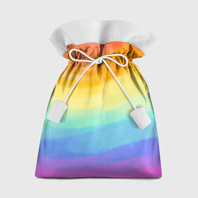 Подарочный 3D мешок с принтом РАДУЖНЫЕ ВОЛНЫ | RAINBOW WAVES (Z) в Кировске, 100% полиэстер | Размер: 29*39 см | color | paint | rainbow | rainbow waves | waves | волны | краска | радуга | радужная | радужные волны | цветная | яркая