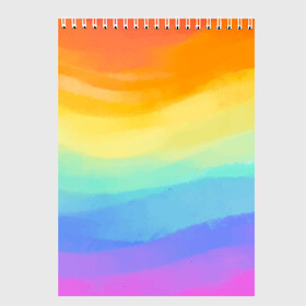 Скетчбук с принтом РАДУЖНЫЕ ВОЛНЫ | RAINBOW WAVES (Z) в Кировске, 100% бумага
 | 48 листов, плотность листов — 100 г/м2, плотность картонной обложки — 250 г/м2. Листы скреплены сверху удобной пружинной спиралью | color | paint | rainbow | rainbow waves | waves | волны | краска | радуга | радужная | радужные волны | цветная | яркая