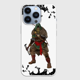 Чехол для iPhone 13 Pro с принтом ASSASSIN S CREED VALHALLA (+спина) (Z) в Кировске,  |  | logo | slayer | valhalla | vikings | асасин | ассасин крид | ассассин | вальхалла | викинги | лого | логотип | тамплиеры