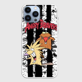 Чехол для iPhone 13 Pro Max с принтом Крутые Бобры в Кировске,  |  | birch g | cartoon | cartoon   series | cool beavers | daggett doofus beaver | deggetu | norbert | norbert foster beaver | берёзовая роща | деггету | деревья | дэггет дофус | крутые бобры | мульт   сериал | мультфильм | норберт фостер | норбе