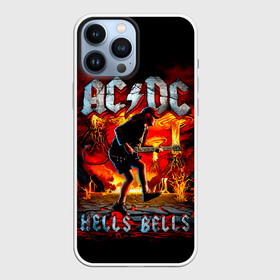 Чехол для iPhone 13 Pro Max с принтом AC DC HELLS BELLS в Кировске,  |  | ac dc | acdc | acdc ас дс | angus | back in black | highway to hell | mckinnon | you | австралийская | ангус янг | ас дс | асдс | блюз | в форме | гитара | группа | крис слэйд | метал | молния | музыка | певец | рок | рок н ролл | стиви янг