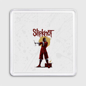 Магнит 55*55 с принтом SLIPKNOT | СЛИПКНОТ (Z) в Кировске, Пластик | Размер: 65*65 мм; Размер печати: 55*55 мм | joey jordison | rock | slipknot | джордисон джои | петля | рок | скользящий узел | слипкнот | тяжелый рок | удавка