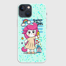 Чехол для iPhone 13 mini с принтом Милая девочка пони в Кировске,  |  | девочка | единорог | маленькая девочка | милашка | милая | пони