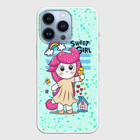 Чехол для iPhone 13 Pro с принтом Милая девочка пони в Кировске,  |  | девочка | единорог | маленькая девочка | милашка | милая | пони
