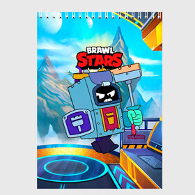 Скетчбук с принтом ЭШ Ash Brawl Stars в Кировске, 100% бумага
 | 48 листов, плотность листов — 100 г/м2, плотность картонной обложки — 250 г/м2. Листы скреплены сверху удобной пружинной спиралью | ash | brawl | brawl stars | brawlstars | brawl_stars | аш | бравл | бравлстарс | эш