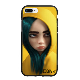 Чехол для iPhone 7Plus/8 Plus матовый с принтом Billie Eilish: 3D в Кировске, Силикон | Область печати: задняя сторона чехла, без боковых панелей | Тематика изображения на принте: 3d | billie eilish | бирюзовый | желтый | лицо | музыка