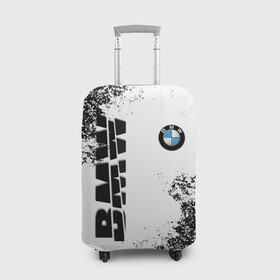 Чехол для чемодана 3D с принтом BMW | БМВ РАЗРЕЗАННОЕ ЛОГО в Кировске, 86% полиэфир, 14% спандекс | двустороннее нанесение принта, прорези для ручек и колес | bmw | авто | автомобиль | бмв | логотип | марка | машина | модель