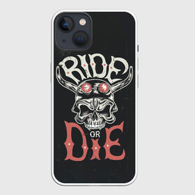 Чехол для iPhone 13 с принтом Ride or die в Кировске,  |  | Тематика изображения на принте: moto | motorcycle | мопеды | мото | мотоцикл | мотоциклист | мотоциклисту | мотоциклисты | мотоцыклы | моцик