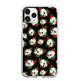 Чехол для iPhone 11 Pro матовый с принтом Черепа и розы / Skull and Roses в Кировске, Силикон |  | Тематика изображения на принте: death | gothic | halloween | horror | roses | skeleton | skillet | skull | готика | готические | жуткий | кости | красные розы | листья | скелет | хеллоуин | хоррор | хэллоуин | цветы | череп | черепа в розах | черепа и розы | черепа с