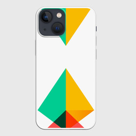 Чехол для iPhone 13 mini с принтом Треугольники в Кировске,  |  | геометрия | минимализм | пирамида | треугольники | цвета