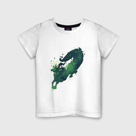 Детская футболка хлопок с принтом Зверь леса в Кировске, 100% хлопок | круглый вырез горловины, полуприлегающий силуэт, длина до линии бедер | арт | лес | лось | олень | рисунок | светлячки | светлячок | фантастический зверь | фантастическое животное