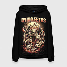 Женская толстовка 3D с принтом Dying Fetus в Кировске, 100% полиэстер  | двухслойный капюшон со шнурком для регулировки, мягкие манжеты на рукавах и по низу толстовки, спереди карман-кенгуру с мягким внутренним слоем. | death metal | dying fetus | грайндкор | группы | метал | музыка | рок
