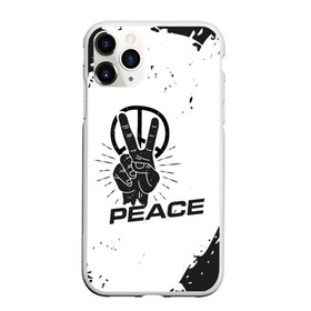 Чехол для iPhone 11 Pro матовый с принтом Peace | Мир (Z) в Кировске, Силикон |  | anarchy | hippies | peace | анархизм | анархия | два пальца | знак | знаки | любовь | мир | хиппи