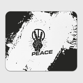 Коврик для мышки прямоугольный с принтом Peace | Мир (Z) в Кировске, натуральный каучук | размер 230 х 185 мм; запечатка лицевой стороны | anarchy | hippies | peace | анархизм | анархия | два пальца | знак | знаки | любовь | мир | хиппи