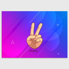 Поздравительная открытка с принтом ВСЕМ МИР | PEACE (Z) в Кировске, 100% бумага | плотность бумаги 280 г/м2, матовая, на обратной стороне линовка и место для марки
 | anarchy | hippies | peace | анархизм | анархия | два пальца | знак | знаки | любовь | мир | мир всем | хиппи