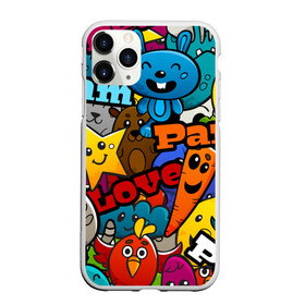 Чехол для iPhone 11 Pro матовый с принтом LOVE | PEACE | PARTY (Z) в Кировске, Силикон |  | anarchy | hippies | party | peace | анархизм | анархия | вечеринка | два пальца | знак | знаки | любовь | мир | овощи | фрукты | хиппи