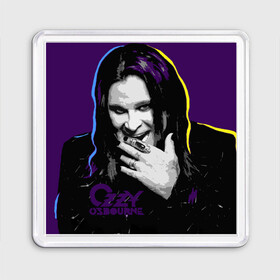 Магнит 55*55 с принтом Ozzy Osbourne, Оззи Осборн в Кировске, Пластик | Размер: 65*65 мм; Размер печати: 55*55 мм | black sabbath | hard rock | heavy metal | john michael osbourne | ozzy osbourne | джон майкл осборн | оззи осборн | хард рок | хеви метал