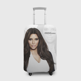 Чехол для чемодана 3D с принтом Ким Кардашьян  в Кировске, 86% полиэфир, 14% спандекс | двустороннее нанесение принта, прорези для ручек и колес | armenian | beautiful | celebrity | family | kardashian | kim kardashian | армянка | знаменитость | кардашьян | ким кардашьян | красивая | семейство