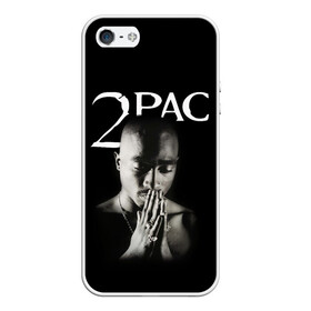 Чехол для iPhone 5/5S матовый с принтом TUPAC в Кировске, Силикон | Область печати: задняя сторона чехла, без боковых панелей | 2pac | black | gangsta | hip hop | legend | music | rap | shakur | tupac | usa | гангстер | музыка | рэп | сша | тупак | хип хоп | шакур