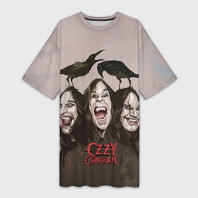 Платье-футболка 3D с принтом Ozzy Osbourne в Кировске,  |  | black sabbath | hard rock | heavy metal | john michael osbourne | ozzy osbourne | джон майкл осборн | оззи осборн | хард рок | хеви метал