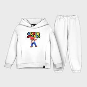 Детский костюм хлопок Oversize с принтом Super Mario Dab в Кировске,  |  | dab | game | hype | nintendo | super mario | герой | игра | марио | нинтендо | хайп
