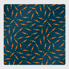 Магнитный плакат 3Х3 с принтом Морковки паттерн в Кировске, Полимерный материал с магнитным слоем | 9 деталей размером 9*9 см | Тематика изображения на принте: carrot | веган | вегетарианец | еда | зож | морковка | морковки | паттерн | правильное питание | темный принт