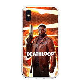 Чехол для iPhone XS Max матовый с принтом Кольт Ван Deathloop в Кировске, Силикон | Область печати: задняя сторона чехла, без боковых панелей | bethesda | colt vahn | deathloop | games | gun | julianna 