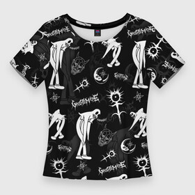 Женская футболка 3D Slim с принтом Ghostemane в Кировске,  |  | anti icon | ghostemane | ill biz | mercury | noise | young crowley | гостмейн | рэп | рэпер | эрик уитни