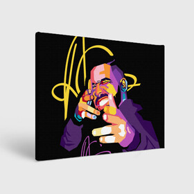 Холст прямоугольный с принтом Drake в Кировске, 100% ПВХ |  | certified lover boy | drake | pop art | rap | wpap | дрейк | музыка | обри дрейк грэм | поп арт | рэп | рэпер