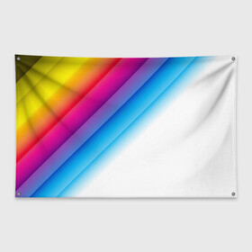 Флаг-баннер с принтом РАДУЖНЫЕ ПОЛОСЫ | RAINBOW (Z) в Кировске, 100% полиэстер | размер 67 х 109 см, плотность ткани — 95 г/м2; по краям флага есть четыре люверса для крепления | abstraction | colors | geometry | lines | paints | rainbow | stripes | texture | абстракция | краски | полосы | радуга | радужные полосы | текстура