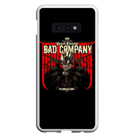 Чехол для Samsung S10E с принтом BAD COMPANY - Five Finger Death Punch в Кировске, Силикон | Область печати: задняя сторона чехла, без боковых панелей | 5fdp | 5фдп | ffdp | five finger death punch | ivan lewis greening | ivan moody | айвен льюис грининг | метал группа | рок группа | файв фингер дед панч | ффдп