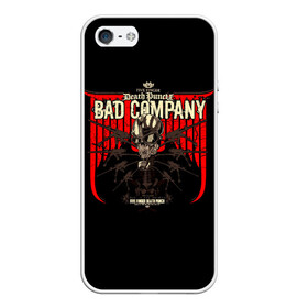 Чехол для iPhone 5/5S матовый с принтом BAD COMPANY - Five Finger Death Punch в Кировске, Силикон | Область печати: задняя сторона чехла, без боковых панелей | 5fdp | 5фдп | ffdp | five finger death punch | ivan lewis greening | ivan moody | айвен льюис грининг | метал группа | рок группа | файв фингер дед панч | ффдп