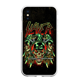 Чехол для iPhone XS Max матовый с принтом Slayer в Кировске, Силикон | Область печати: задняя сторона чехла, без боковых панелей | metal | slayer | группы | метал | музыка | рок | трэш метал