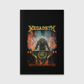 Обложка для паспорта матовая кожа с принтом Megadeth в Кировске, натуральная матовая кожа | размер 19,3 х 13,7 см; прозрачные пластиковые крепления | megadeth | metal | trash metal | группы | метал | музыка | рок | треш метал