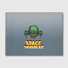 Альбом для рисования с принтом Space Invaders | Old game (Z) в Кировске, 100% бумага
 | матовая бумага, плотность 200 мг. | dendy | invaders | nintendo | shootem up | space invaders | денди | захватчики | космические захватчики | су имбэ | чужаки
